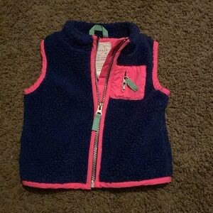 Girls’ Carter’s Navy & Pink Sweater Vest - Size 24 Months
